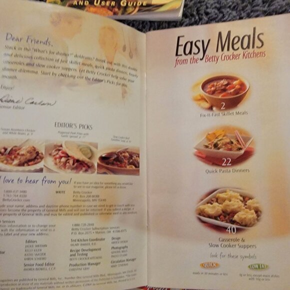Vintage Cookbook Lot Pampered Chef Crock pot recipes Betty Crocker Food Pasta - Picture 4 of 14